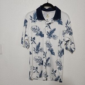 MENS Diamond Head Wear aloha print polo style shirt size small
